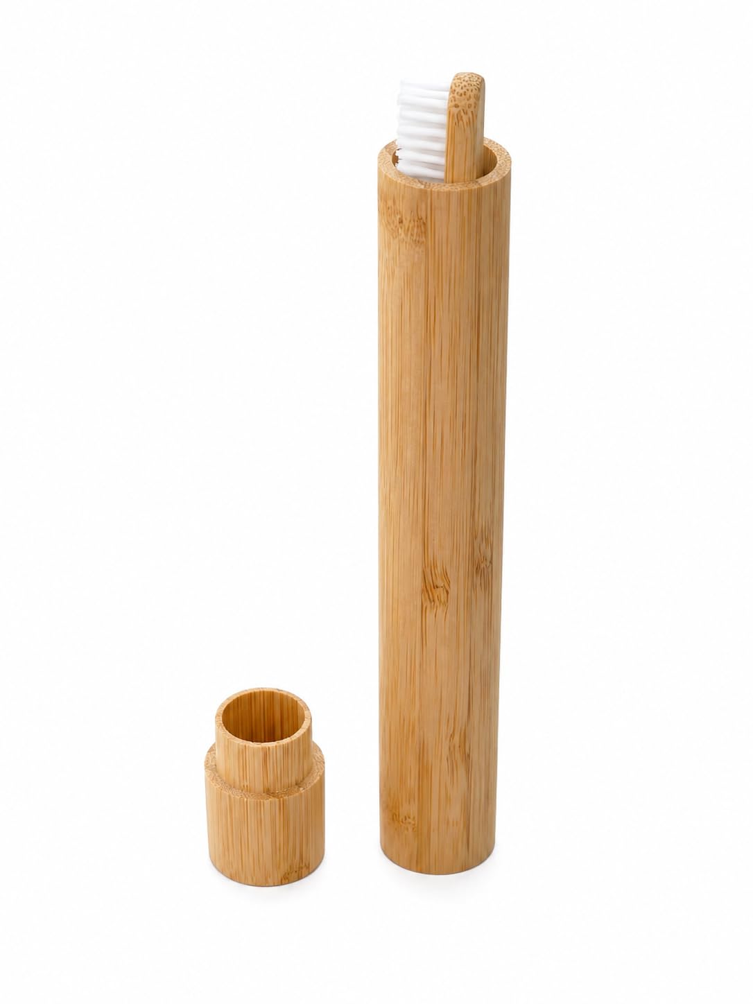 Orret Home Bambu Saplı Diş Fırçası Seti, Bambu Seyahat Kutulu Manuel Diş Fırçası, Hijyenik Saklama ve Taşıma Kabı, Valiz Bavul Çanta Kamp Otel Tatil İçin Taşınabilir Diş Bakım Seti