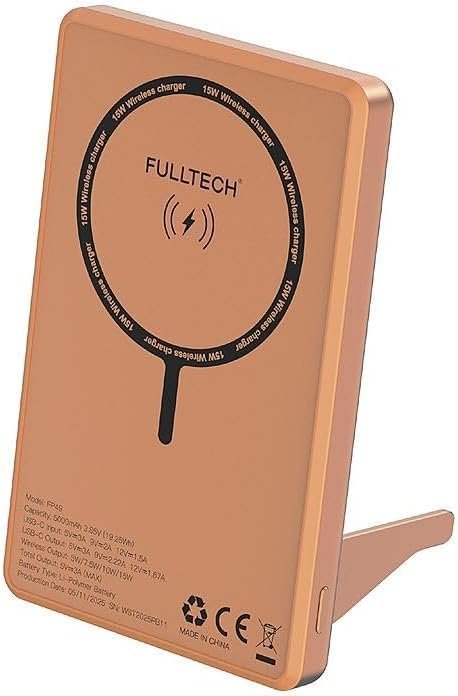 FP49 5000 mAh Manyetik Kablosuz Powerbank MagSafe Uyumlu (Turuncu, 5000mah)