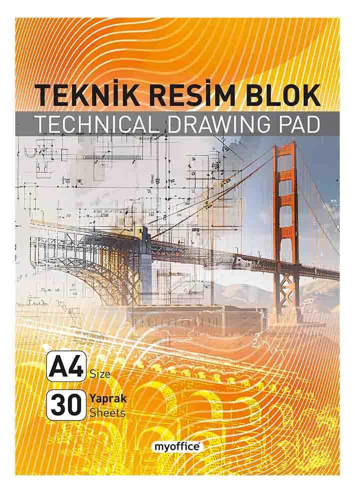 Etika A4 Teknik Resim Blok - 30 Yaprak, Profesyonel Mühendislik ve Mimarlık Çizim Defteri, Ofis ve Okul İçin Kaliteli Kırtasiye Ürünü