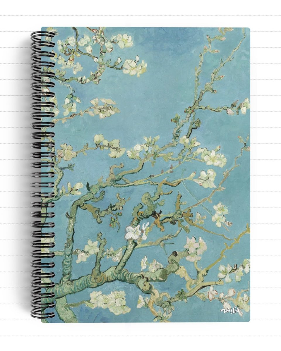 Vincent Van Gogh/Almond Blossom,1890 | Spiralli Defter 21 | A5 | Çizgili | 100 Sayfa | Okul (Düz)