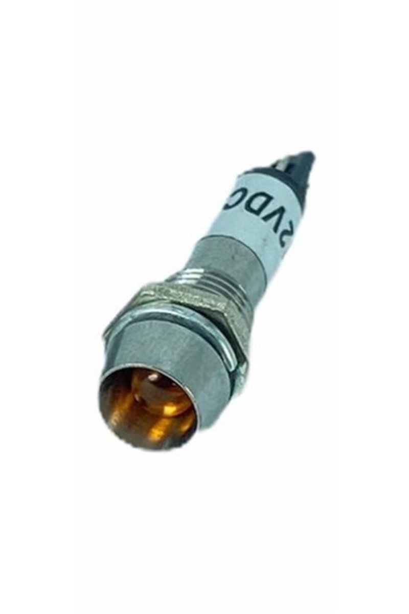 ARDUINO Sinyal Lambası Ledli Metal 8mm 12V Sarı