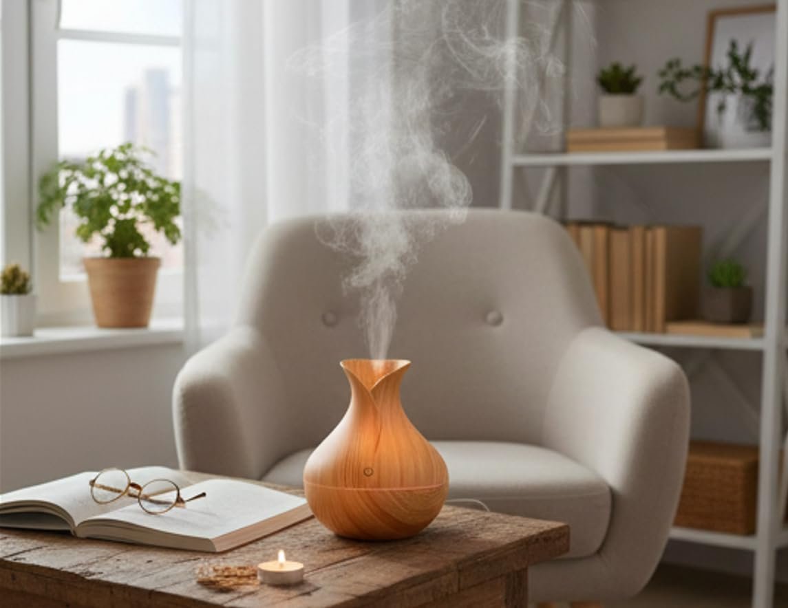 Vazo Modeli Mini Hava Nemlendirici - 200ml Ultrasonik Aroma Difüzörü