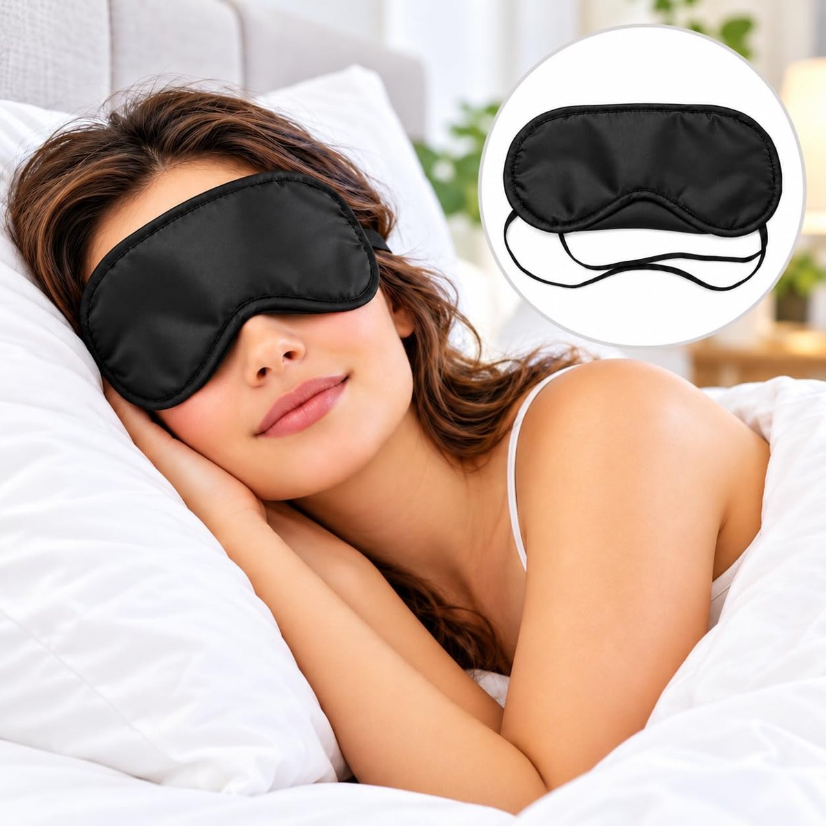 Kyro Tech Uyku Göz Bandı Işık Geçirmez Yumuşak Uyku Maskesi, Göz Baskısını Azaltan Konforlu Kumaş, Ayarlanabilir Unisex Göz Maskesi, Seyahat Ev Uçak Ofis İçin Işık Engelleyici Uyku Bandı