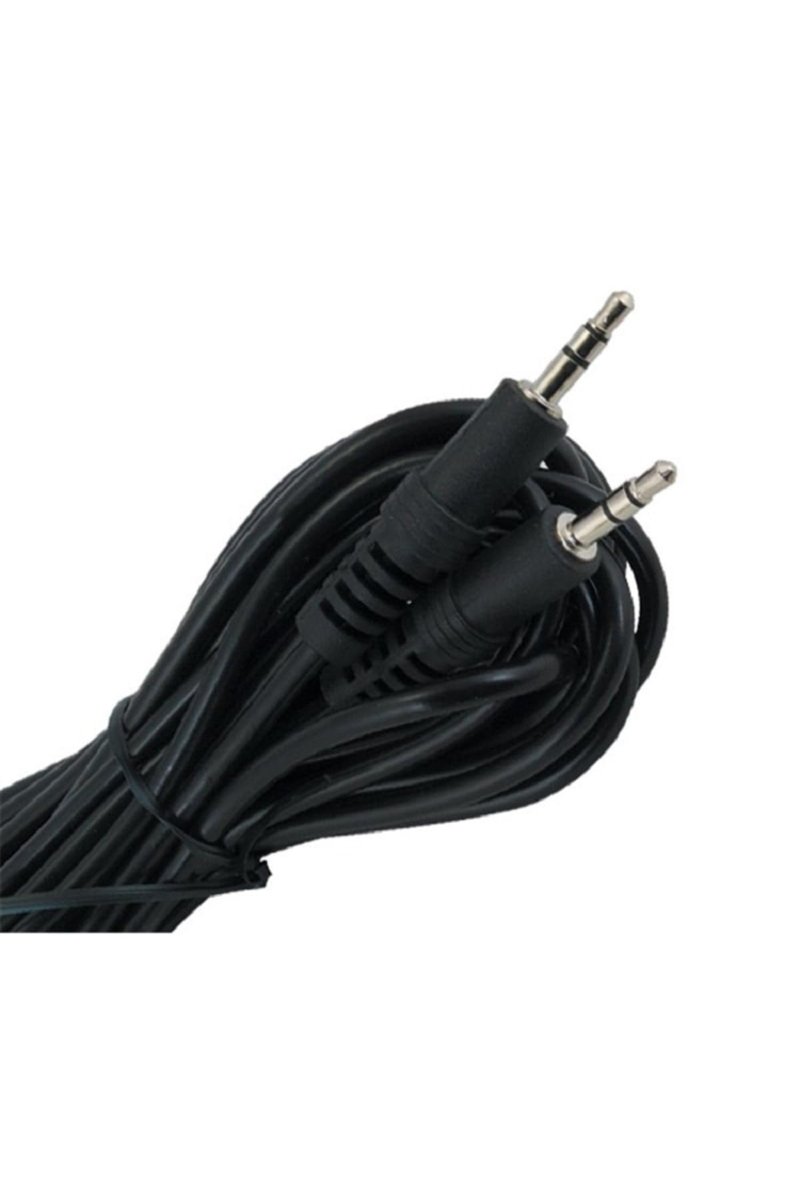 5 Metre Aux To Aux 3.5mm Jack Girişli Müzik Ve Ses Aktarıcı Kablo Siyah