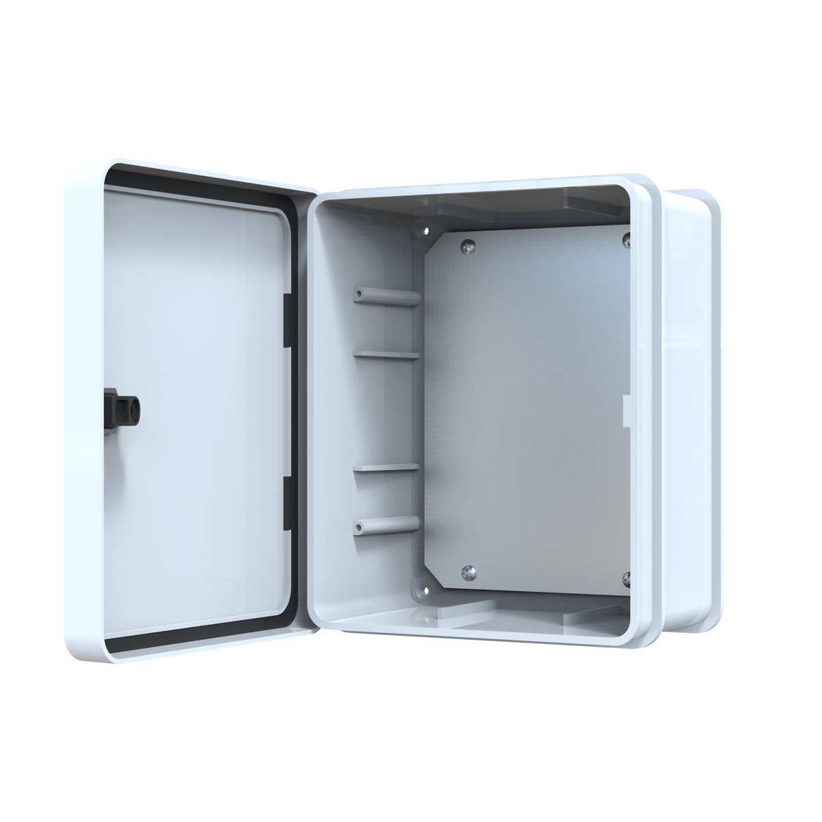 YAVUZ Abs Pano 25 x 30 x 15.2 cm Taban Saclı IP65 Plastik Pano Montaj Plakalı Elektrik Kutusu Pano Darbeye Dayanıklı Dış Ortam Muhafaza Kutusu ABS Pano POLİ 022