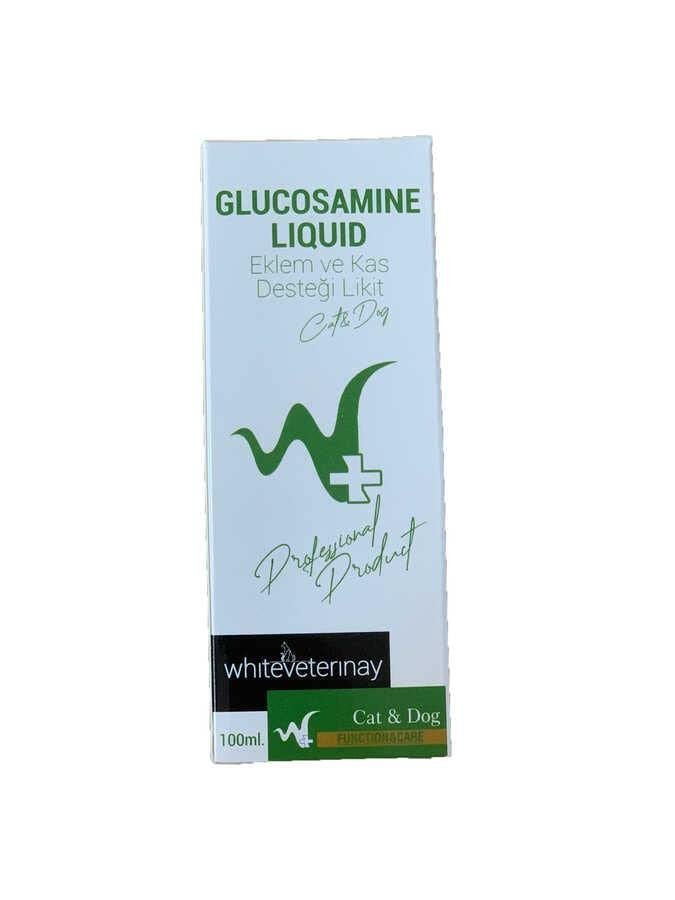 w+ whiteveterinay Glucosamine Liquid Cat&Dog 100 ML (Kedi ve Köpekler için Eklem ve Kas Desteği)