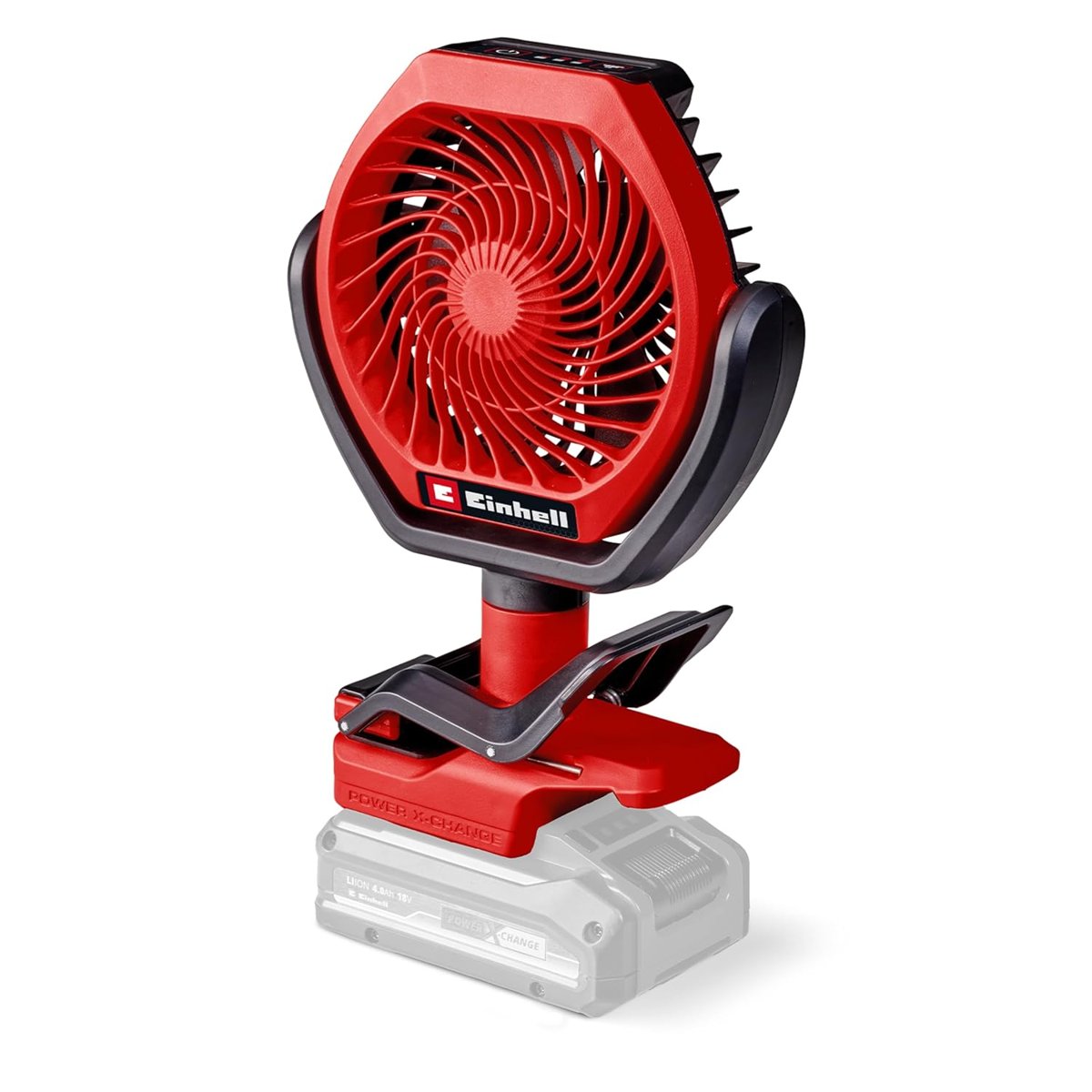 Einhell Akülü Vantilatör GC-CF 18/110 Li-Solo Power X-Change (18 V, kömürsüz, 3 hız ayarı, sonsuz ayarlanabilir, birçok montaj seçeneği, akü dahil değildir)