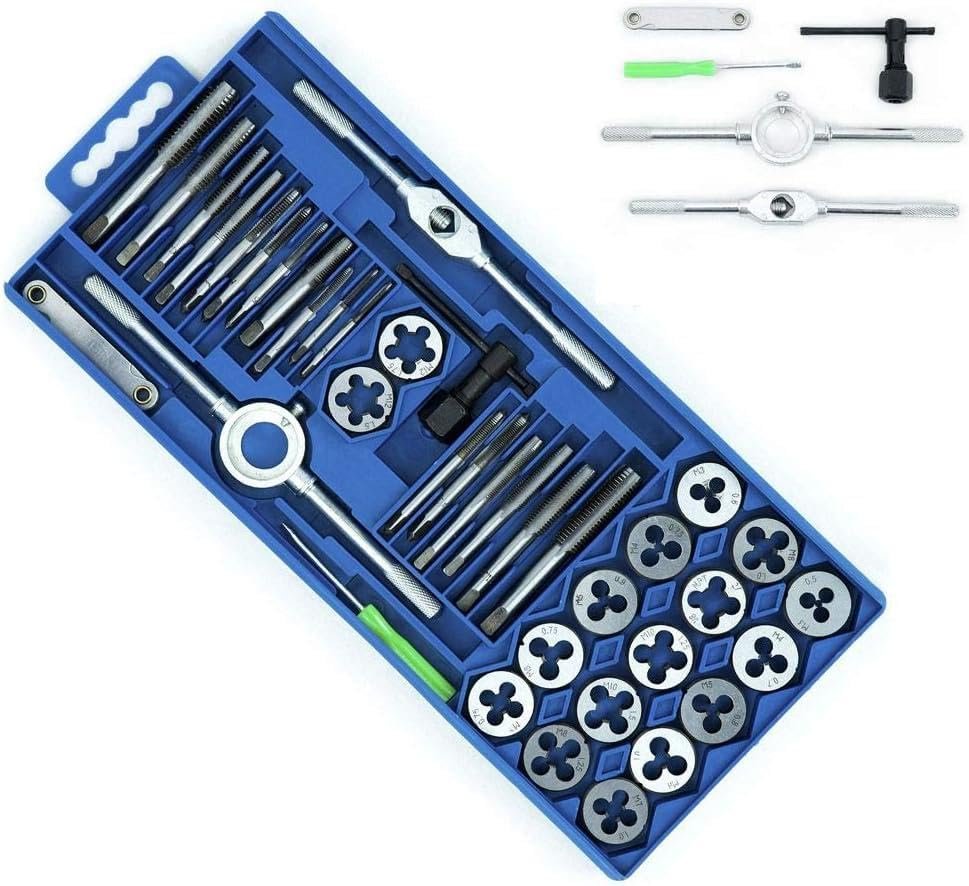 Valkyrie 40 Parça Klavuz Pafta Seti Metrik Set M3-M12 Arası 40lı Takım