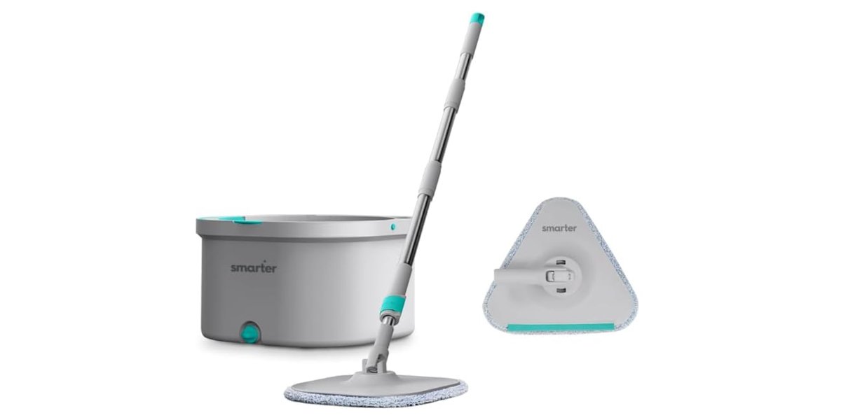 SMARTER AQUA MASTER + ÜÇGEN APARAT TEMİZ  KİRLİ SUYU AYIRMA ÖZELLİĞİ OTOMATİK TEMİZLİK SETİ MOP PASP