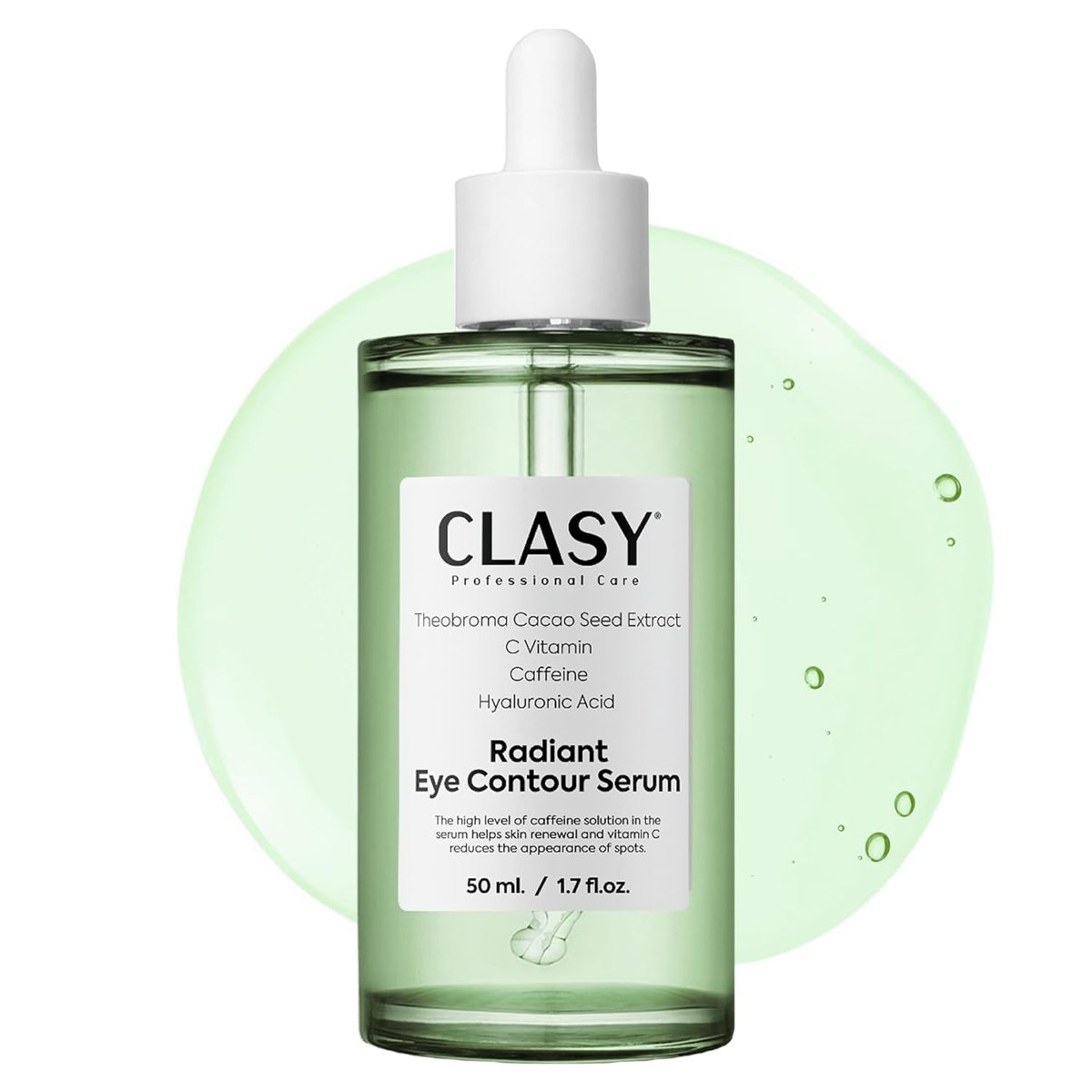 CLASYCARE Radiant Göz Çevresi Serumu – Kafein Göz Serumu – Hyaluronik Asit ve C Vitamini ile Göz Alt