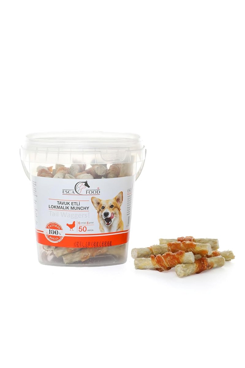 Esca Food Tavuklu Lokmalık Munchy 6 Santimetre 50'li Köpek Ödül Maması