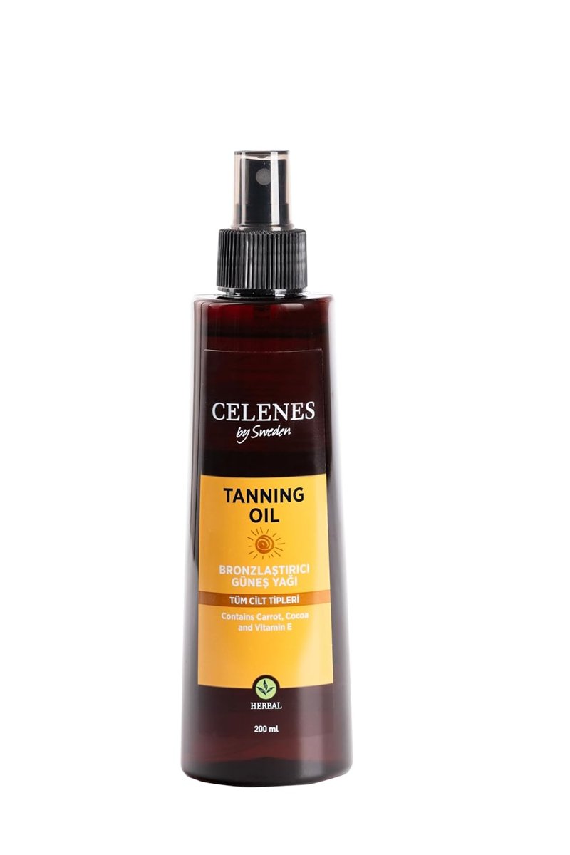 Celenes By Sweden Herbal Bronzlaştırıcı Güneş Yağı 200 ml, CLN4965
