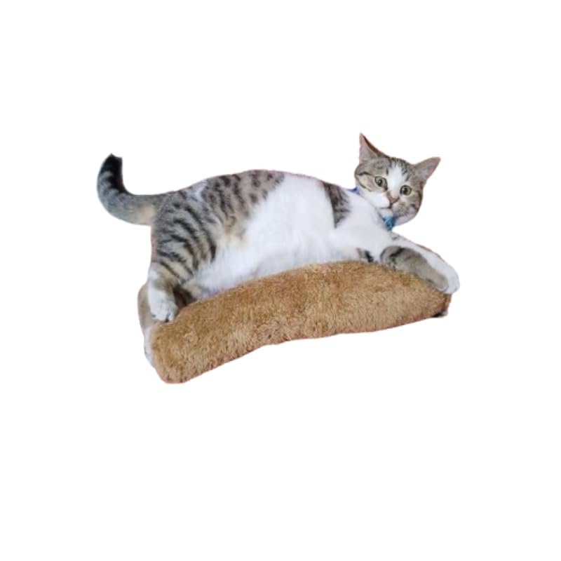 Tineke Kedi Oyuncağı Sarılma Yastığı Uyku Oyuncağı Kedi Otlu 30 Cm Peluş (1 Adet) (KAHVERENGİ)