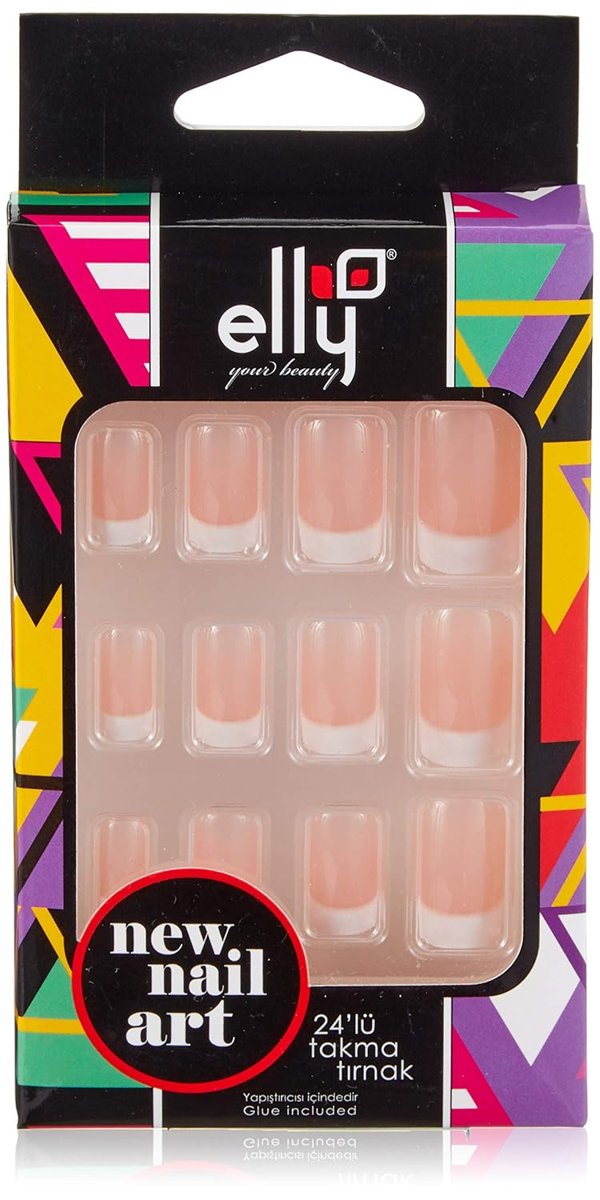Elly Takma Tirnak Doğal 24 Lu French 9 1 Paket