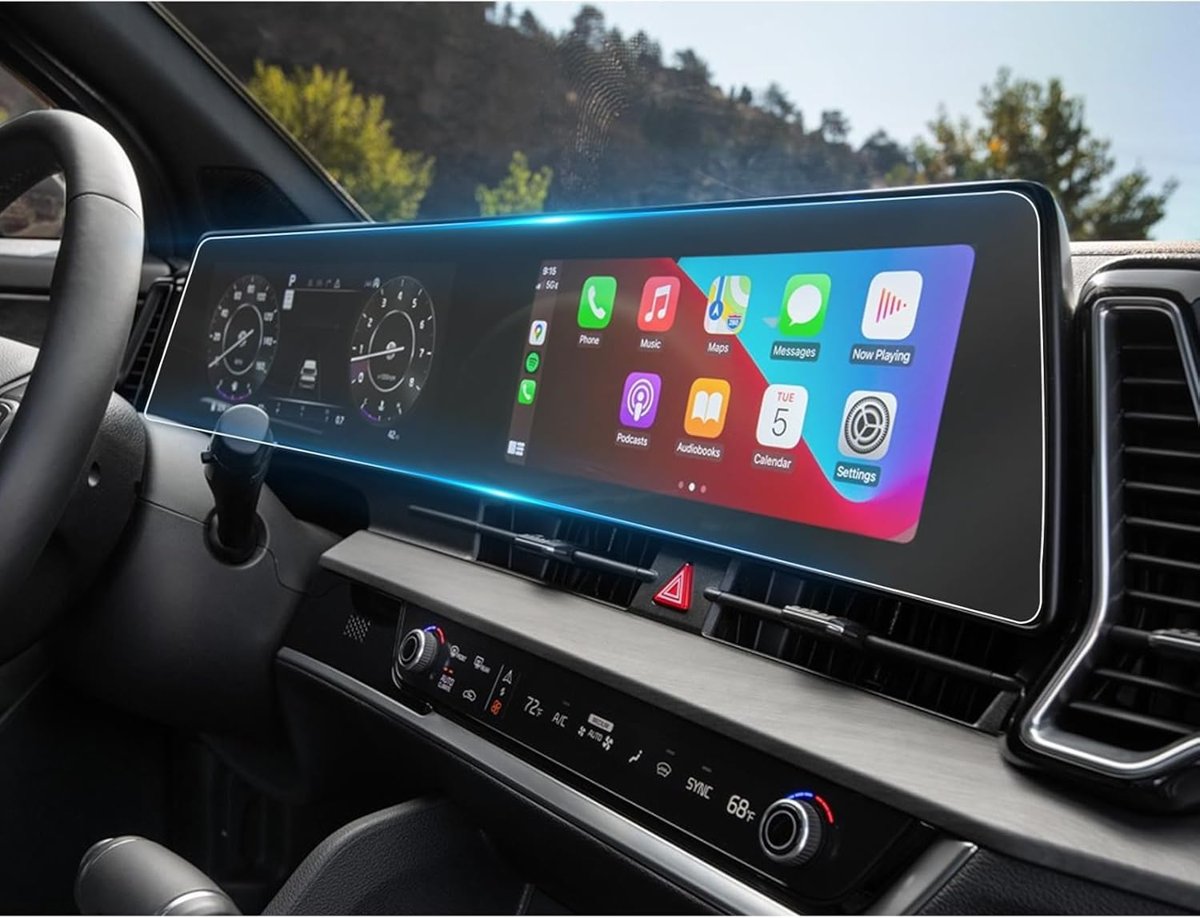 Kia ile Uyumlu Yeni Sportage 2023-2024-2025 Model (Makyajlı Kasalar Hariç) Hayalet Ekran ve Navigasyon 9H Nano Ekran Koruyucu