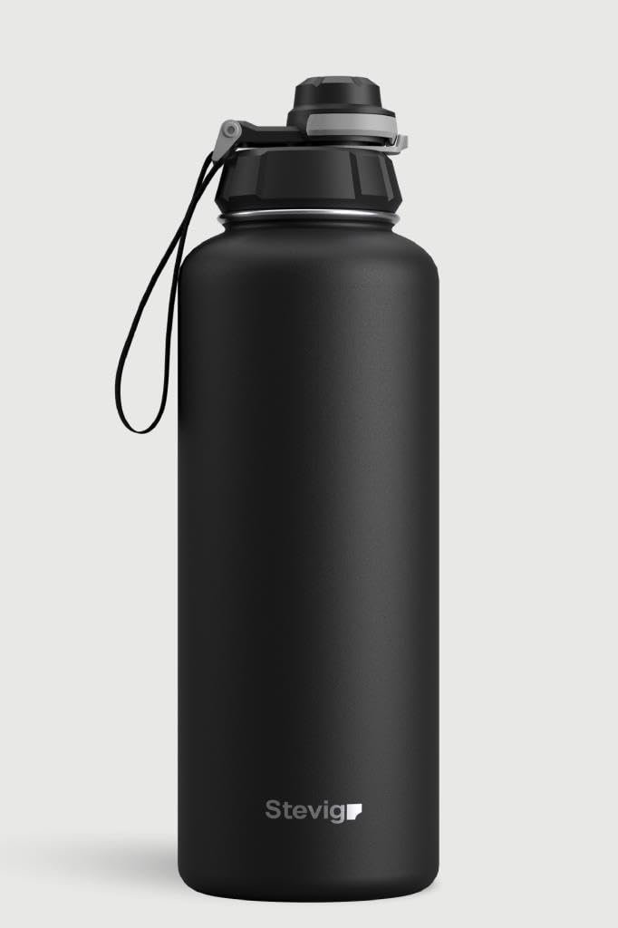 Stevig 1 Hand Leak-Proof Sızdırmaz Çelik Termos 1500 Mililitre Black ST-235
