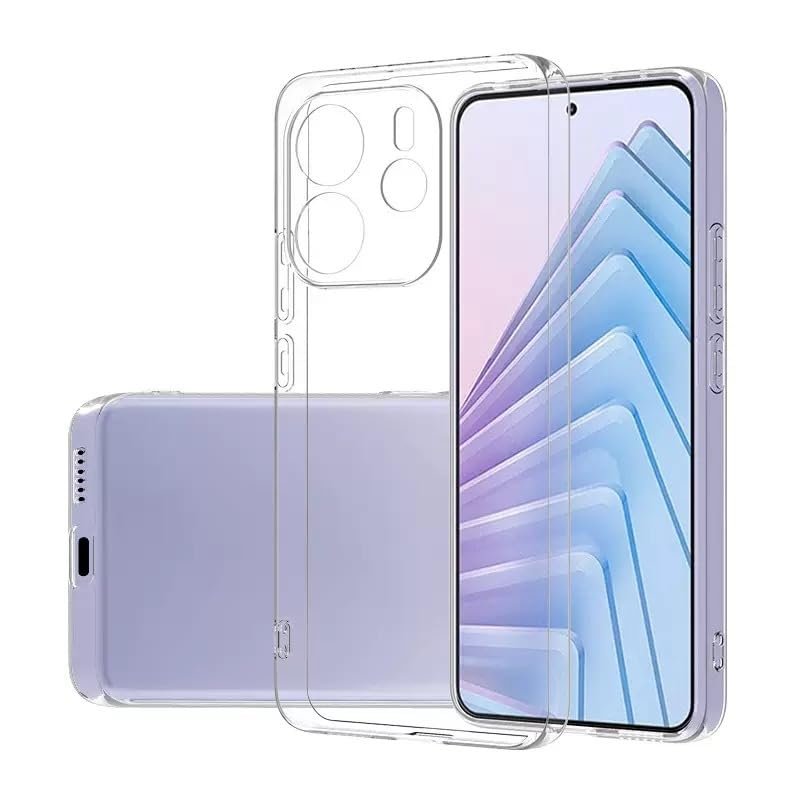 Zore Xiaomi ile uyumlu Redmi Note 14 Kılıf Zore Süper Silikon Kapak Şeffaf