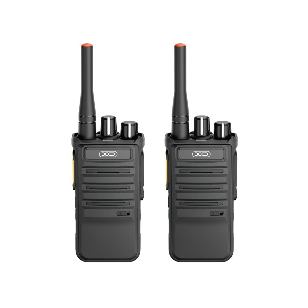 XO Simple is Beauty Profesyonel Çift El Telsizi – 1200mAh, Açık Alanda 3-4 km Menzil, Kapalı Alanda 0.5-1 km Menzil, Uzun Pil Ömrü, Dayanıklı Yapı, Kanal Seçimi, VOX, Siyah, DJJ01