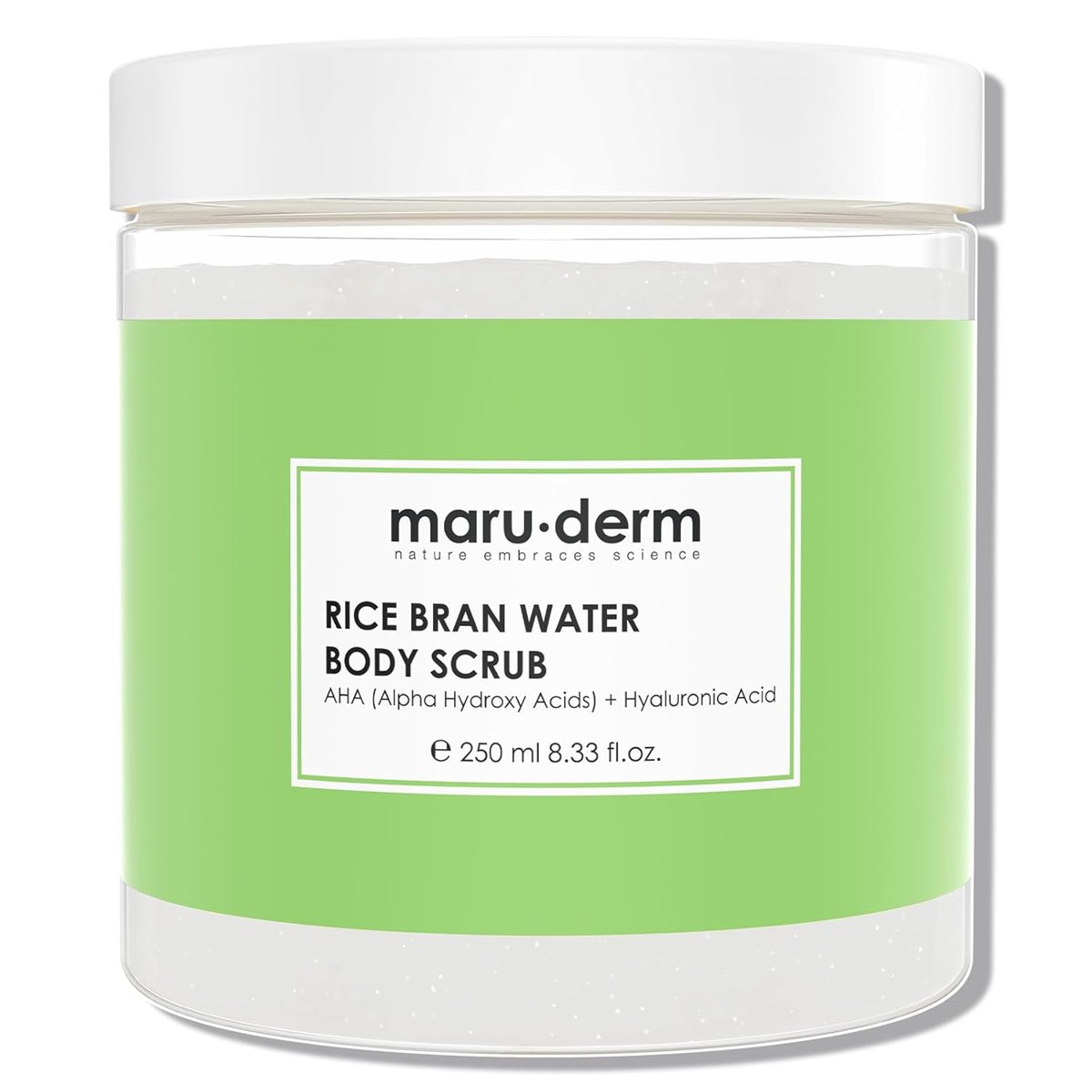 Maruderm Pirinç Suyu Vücut Peelingi – AHA  Hyalüronik Asit ile Arındırıcı ve Yoğun Nemlendirici Peeling, Shea Yağı ile, 250 ML