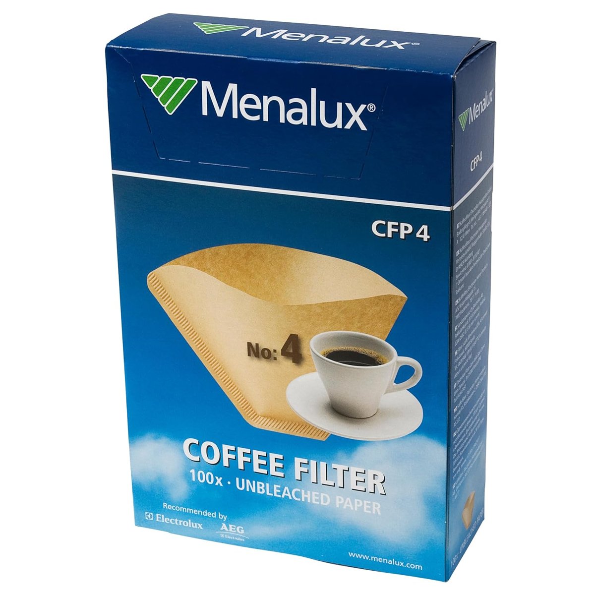 Menalux CFP4 - 100 Kağıt Filtre, Numara 4, Damla Kahve Makinesi için