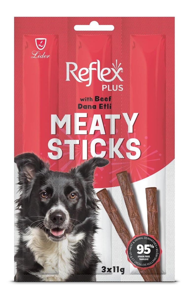 Reflex Plus Adult Dogr Stick Treats With Beef 33 Gr