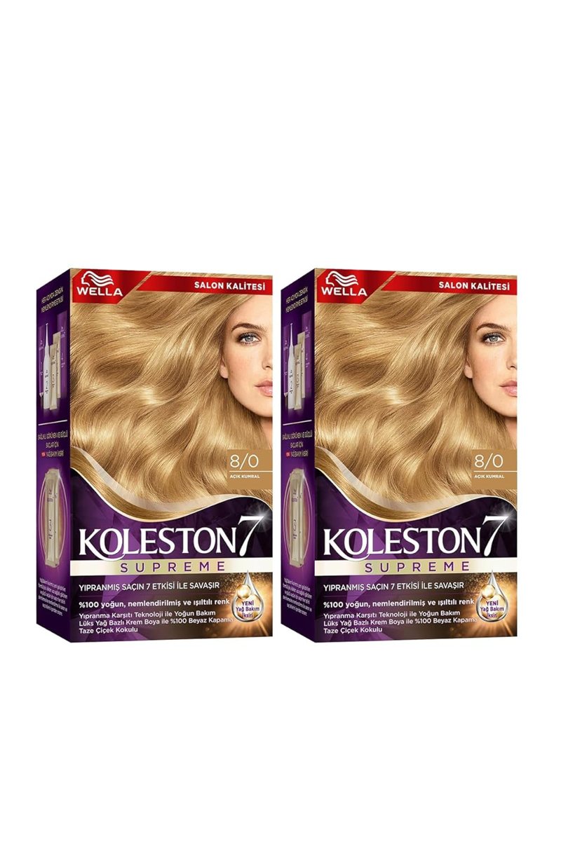Wella Koleston Supreme Saç Boyası 8/0 Açık Kumral x2'li Set