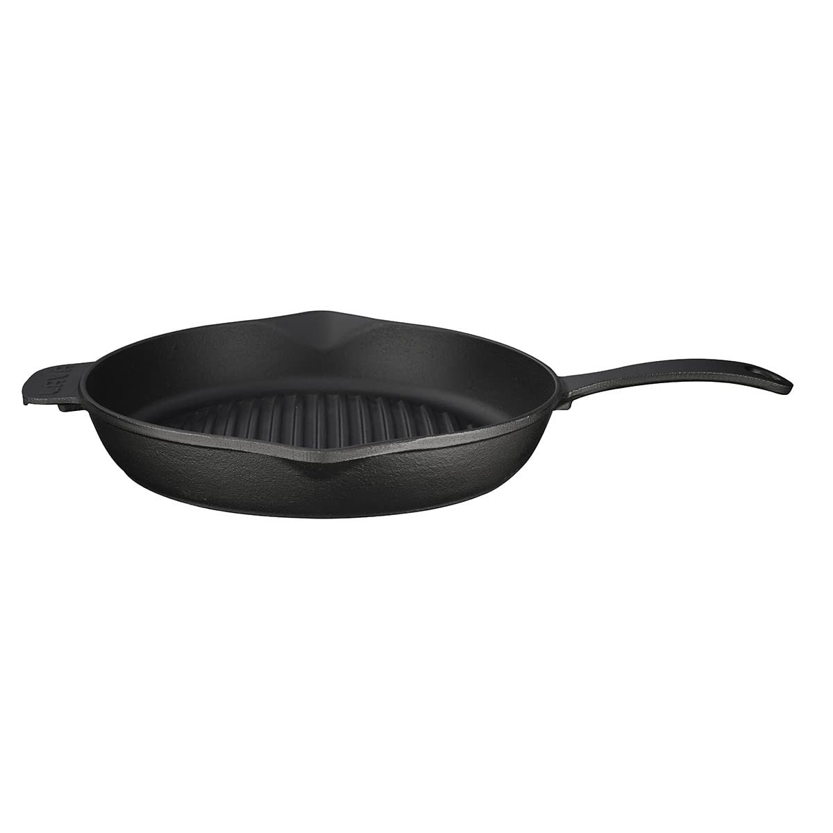 Lava Döküm Yuvarlak Izgara Tava, Metal Kulplu, Konkav Taban, 28 cm