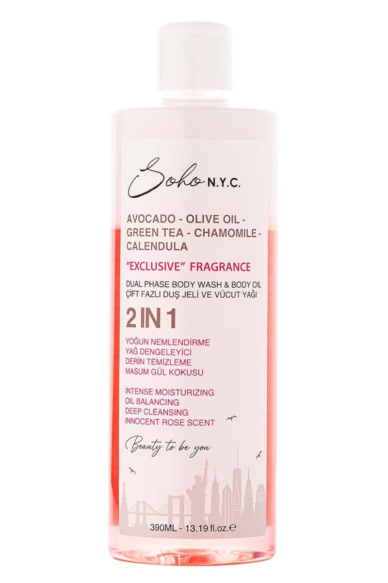 Soho N.Y.C. Vegan Çift Fazlı Duş Jeli Ve Yoğun Nemlendiricili Vücut Yağı-Exclusive 390 Ml
