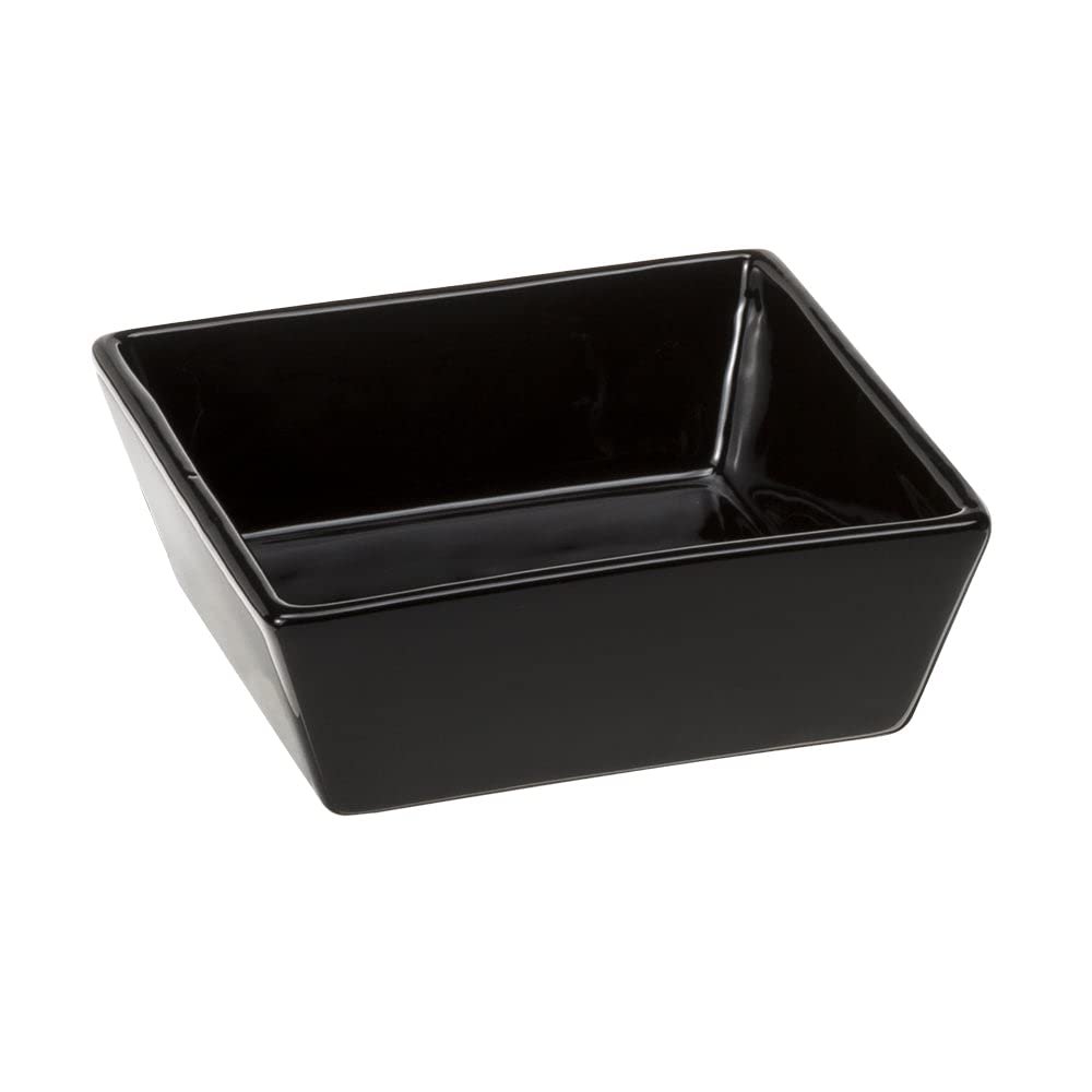 Ferplast Altair 14 Seramik Kedi ve Köpek Mama Kabı, 14 x 14 x 5 cm, 0,5 L, Siyah