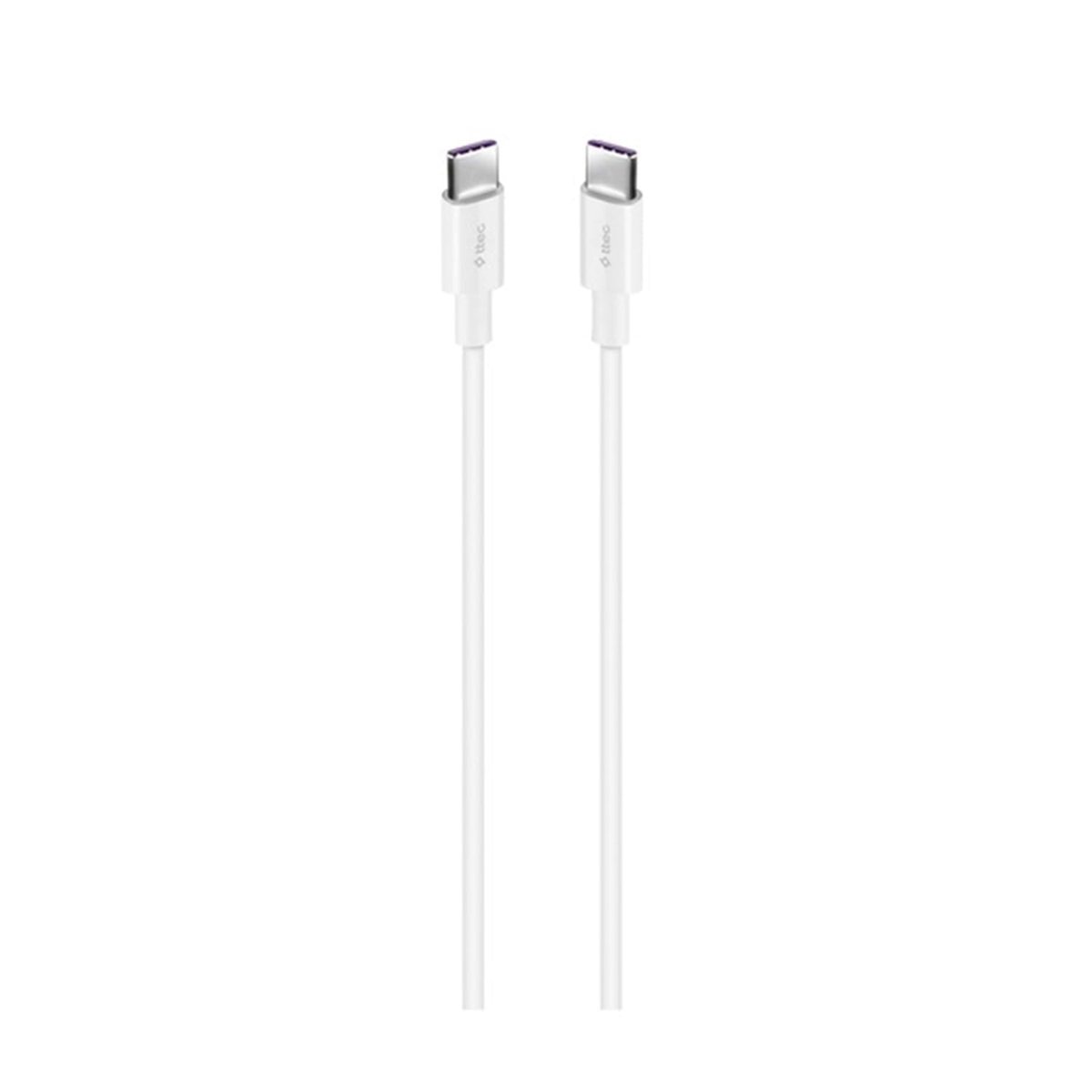 ttec USB-C - USB-C 300cm 60W PD/QC Hızlı Şarj/Data Kablosu Beyaz