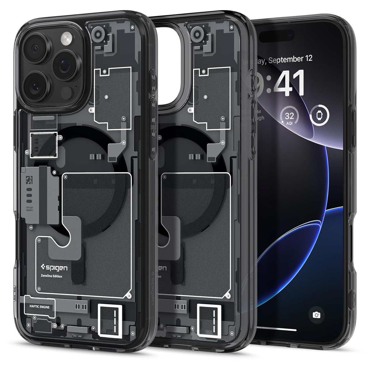 Spigen iPhone 16 Pro Max ile Uyumlu MagSafe Kılıf Ultra Hybrid Zero One Mag Fit Sararmaya Dayanıklı Tasarım Siyah Şeffaf Kapak - ACS08004 (Spigen TR Garantili)