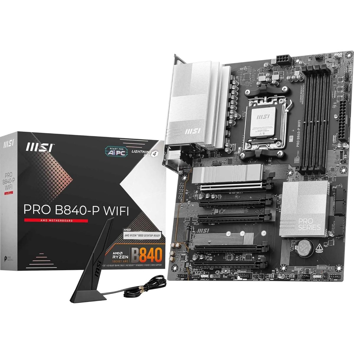 MSI MB PRO B840-P WIFI AM5 DDR5 8000MHZ(OC) HDMI 2x M.2 USB 10Gbs 2.5G LAN WI-FI 7 ATX