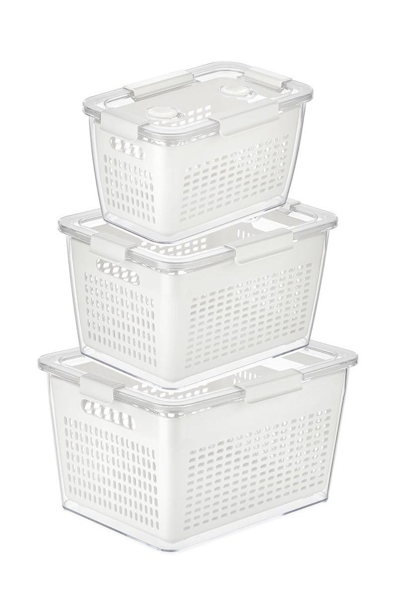 Selka Home - Lavin 2-4-7 Litre Ekru Saklama Kabı