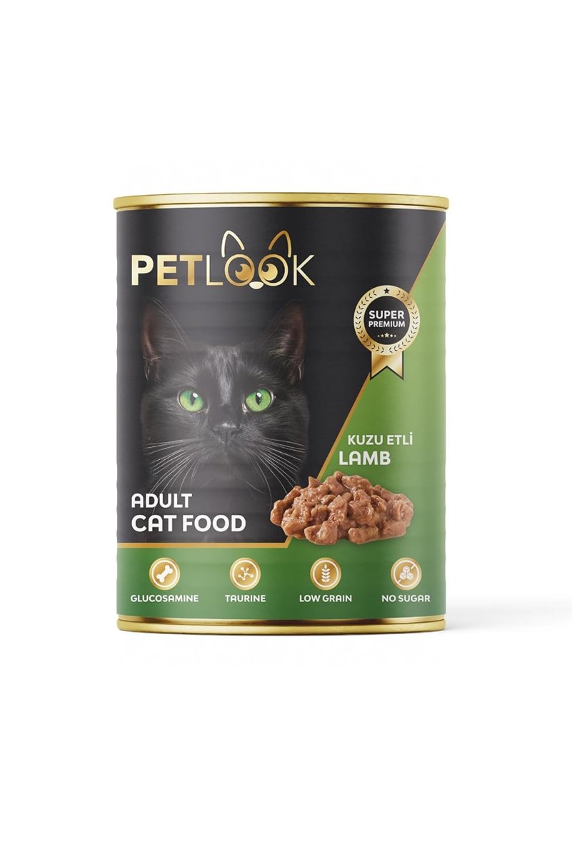 Konserve Kedi Maması Yetişkin Kuzu Etli, Kıyılmış Etli, Pate 415 GR Yaş Mama Düşük Tahıllı