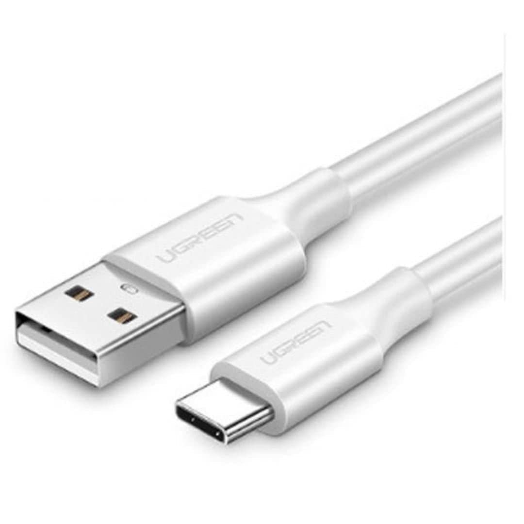 Ugreen USB to USB C Hızlı Şarj Kablosu Beyaz 2 Metre