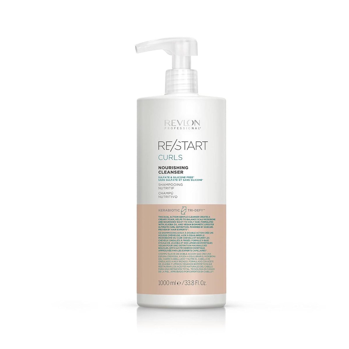 Revlon Professional Restart Curls Nourishing Cleanser 1000ml Sulfate  Silicone Free