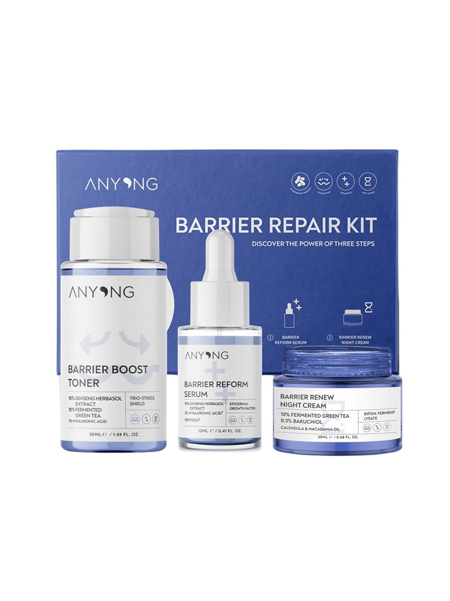 Anyong Bariyer Onarıcı, Nemlendirici Ve Canlandırıcı Cilt Bakım Kiti (TONİK, SERUM, KREM) Ginsengyeş