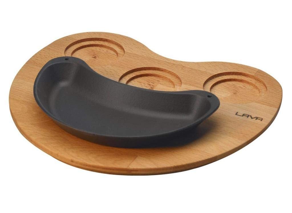 Lava Döküm Fajita Tavası Böbrek Şekilli, 10x20 cm