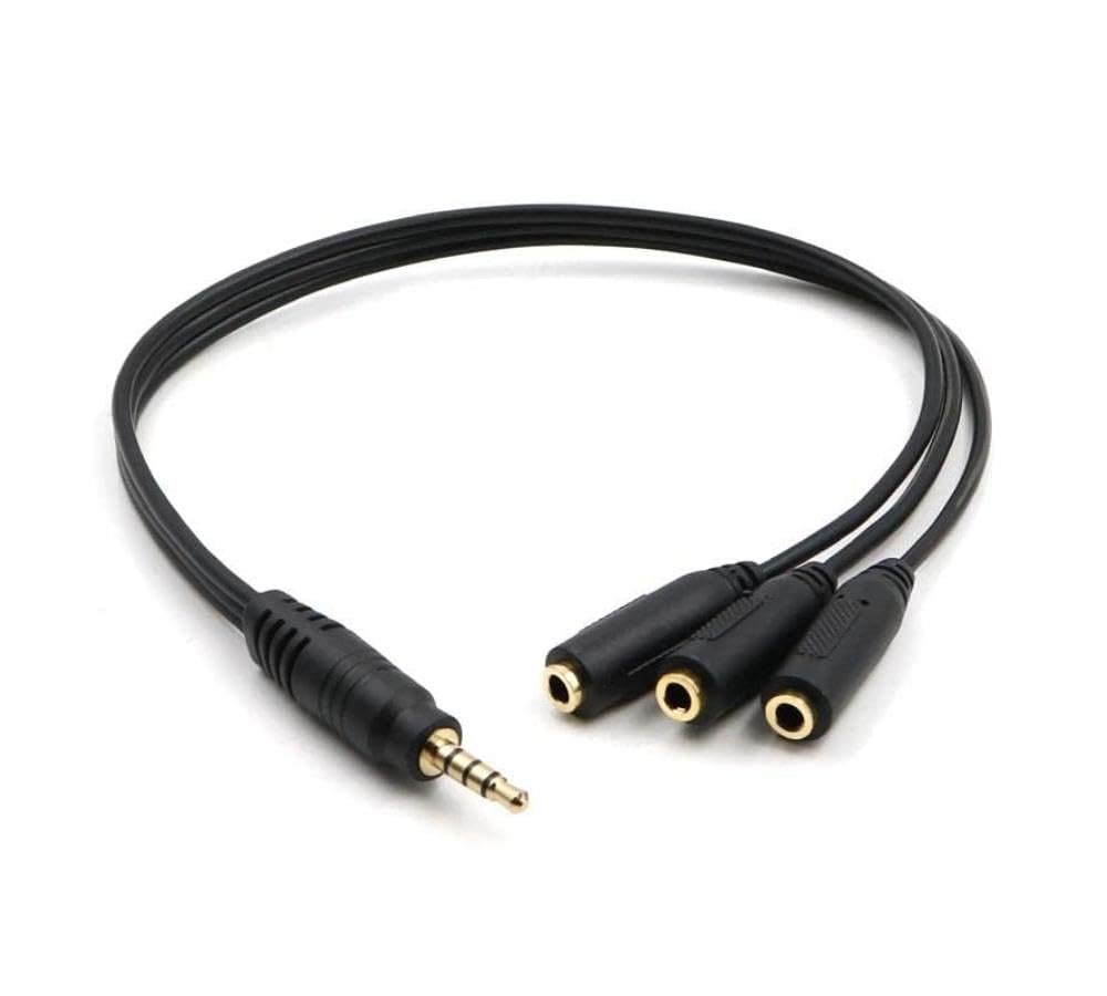 3 Lü Stereo Çoklayıcı 3 x 3.5 mm Aux SES SİSTEMİ KABLOSU