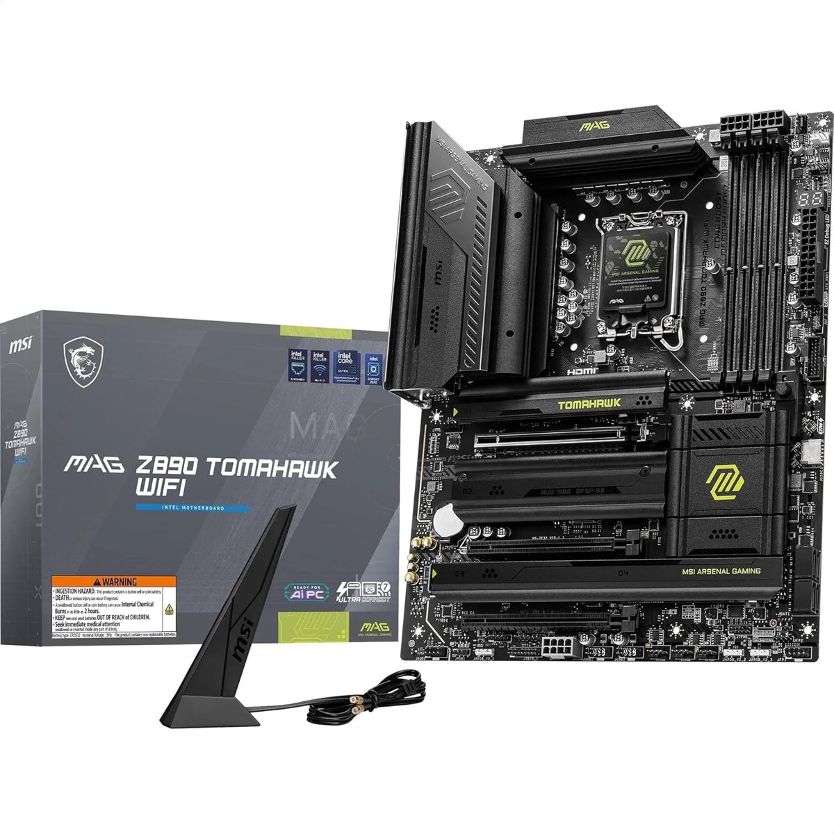 MSI, Mag Z890 Tomahawk Wifi Soket 1851 Ddr5 9200Mhz(oc) Usb 20Gbps 4Xm.2 2Xtb4 Hdmi Display 5G Lan W