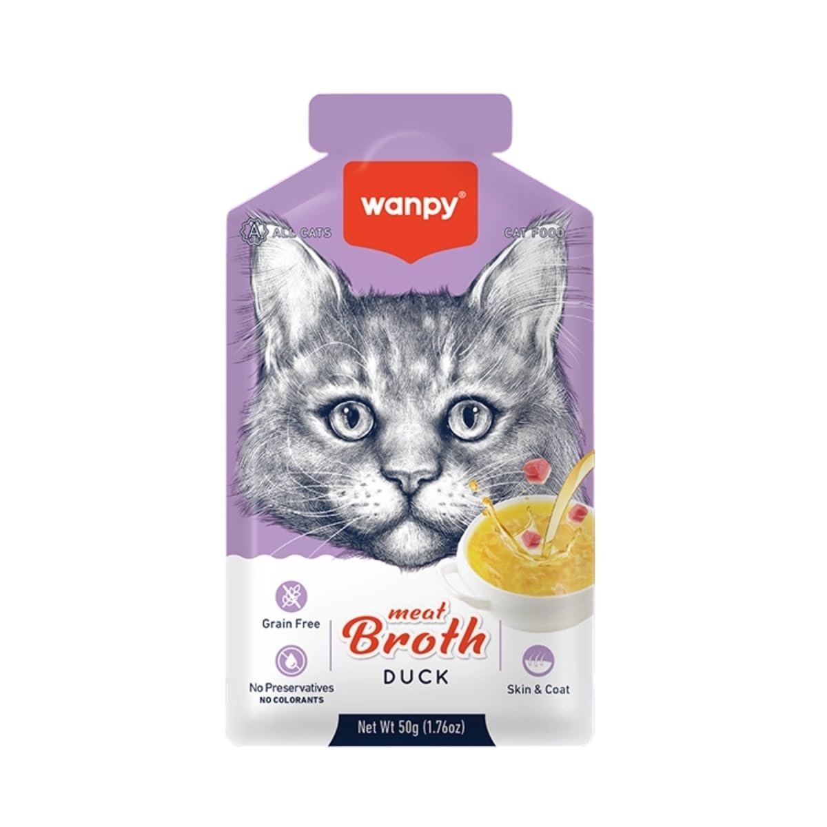 Wanpy Kediler için Ördek Eti Çorbası 50g Tekli