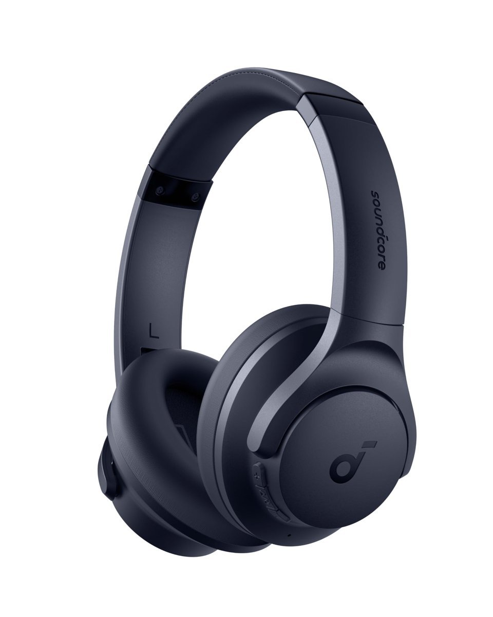 soundcore Anker Q20i kablosuz Bluetooth kulak üstü kulaklık, hibrit aktif gürültü önleme, ANC modunda 40 saat çalma süresi, yüksek çözünürlüklü ses, derin bas, uygulama ile kişiselleştirme (mavi)