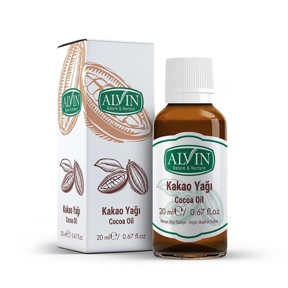 Alvin Kakao Yağı, Soğuk Sıkım,Yüzde Yüz Saf ve Doğal, 20 ml