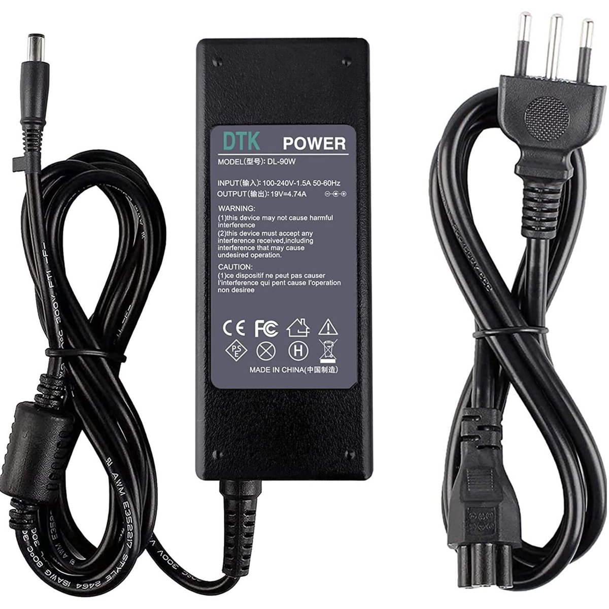 DTK® Dizüstü Bilgisayar Şarj Cihazı Güç Kaynağı PC Güç Kaynağı HP/COMPAQ 384021-001 19V 4.74A 90W Gü