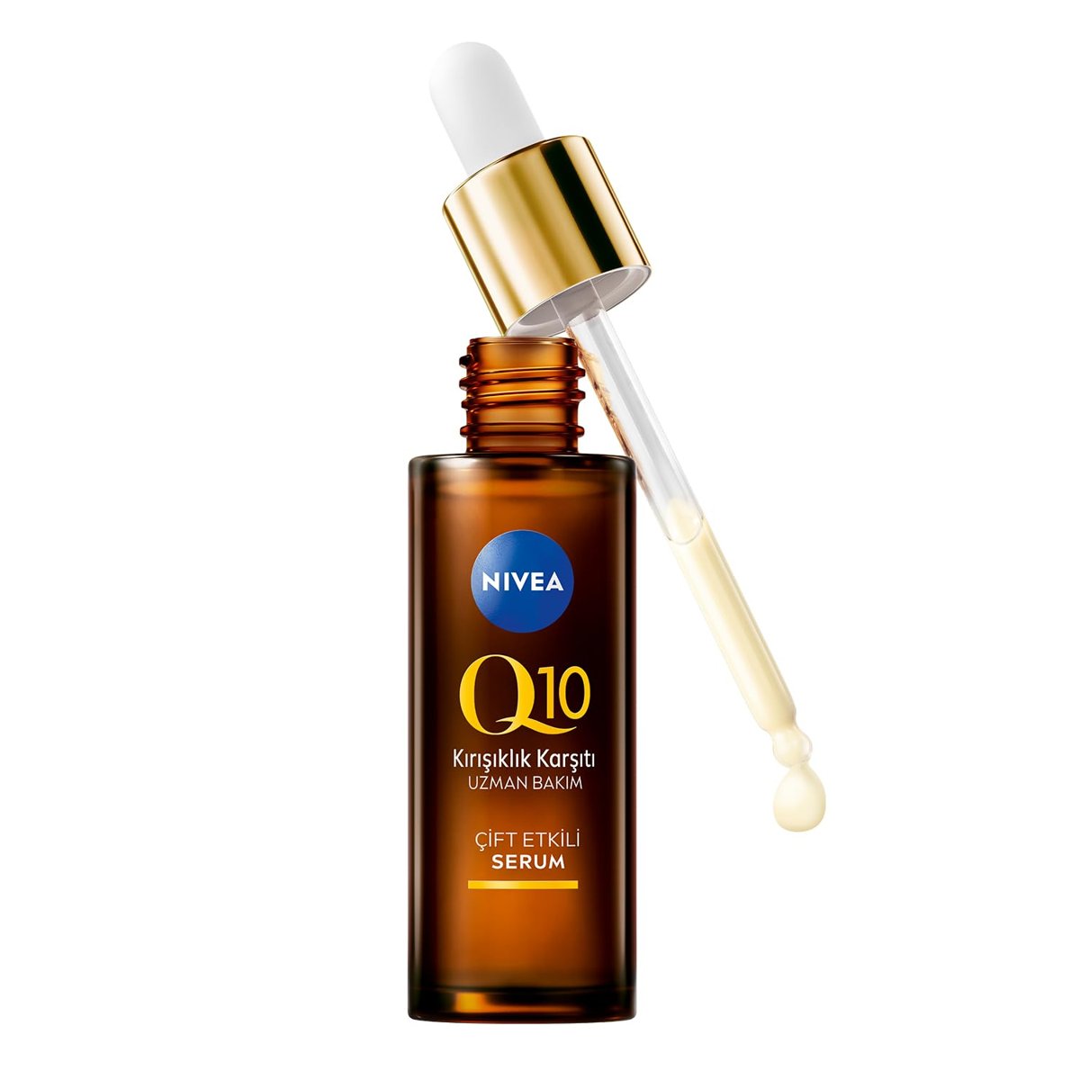 NIVEA Q10 Kırışıklık Karşıtı Çift Etkili Cilt Serumu 30 ml, Saf Q10, Şeker Sebepli Kırışıklık Önleyici