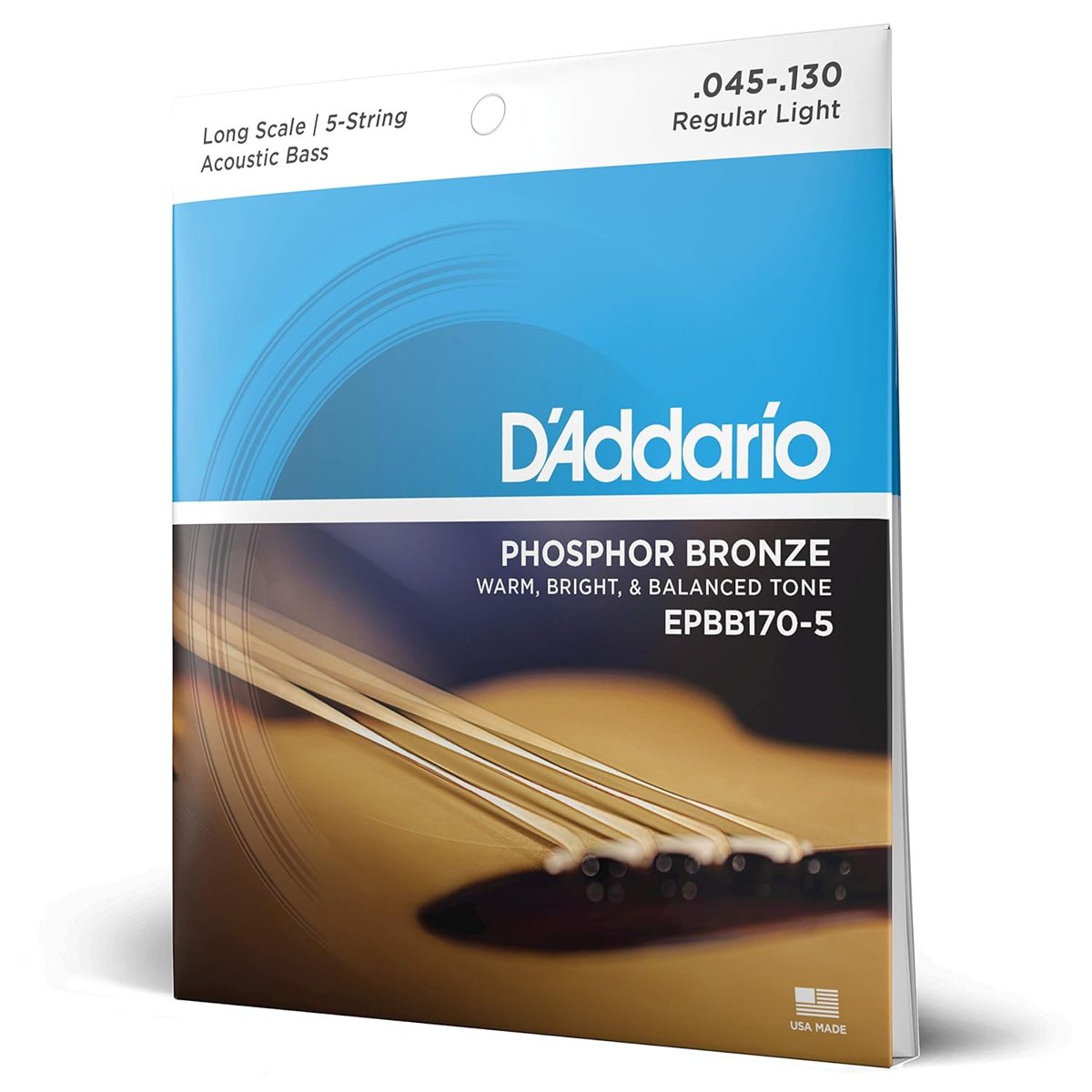 Daddario Epbb170-5 Akustik Bas Gitar Tel Seti, Long Scale, 45-130, Ph