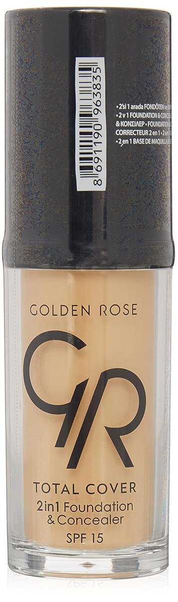 Golden Rose Total Cover 2 in 1 Foundation  Concealer Fondöten ve Kapatıcı No: 023