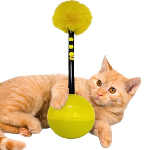 AEE® Dev Hacı Yatmaz Tüylü Zilli Kedi Oyuncağı 33 cm – Büyük Boy İnteraktif Kedi Oyuncağı | Zilli Pe