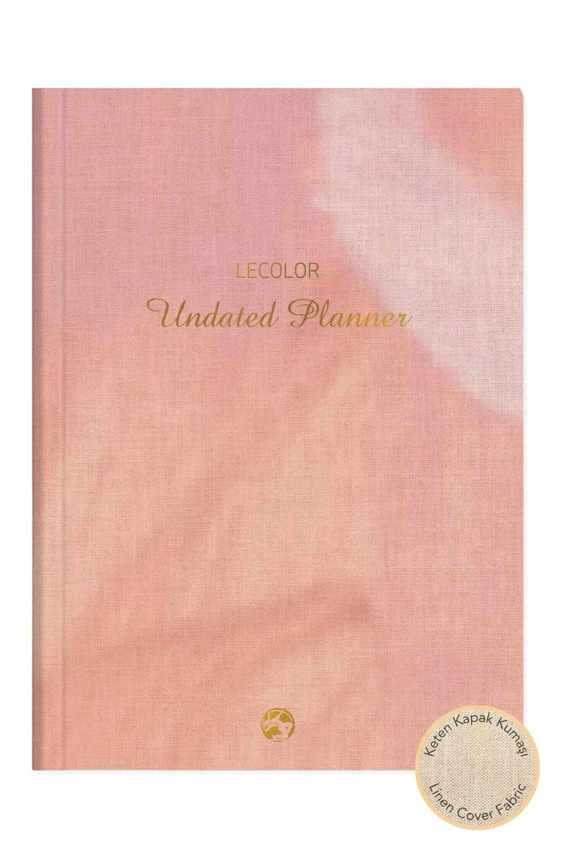 Le Color Keten Ciltli Süresiz Planlayıcı Pembe 17x24