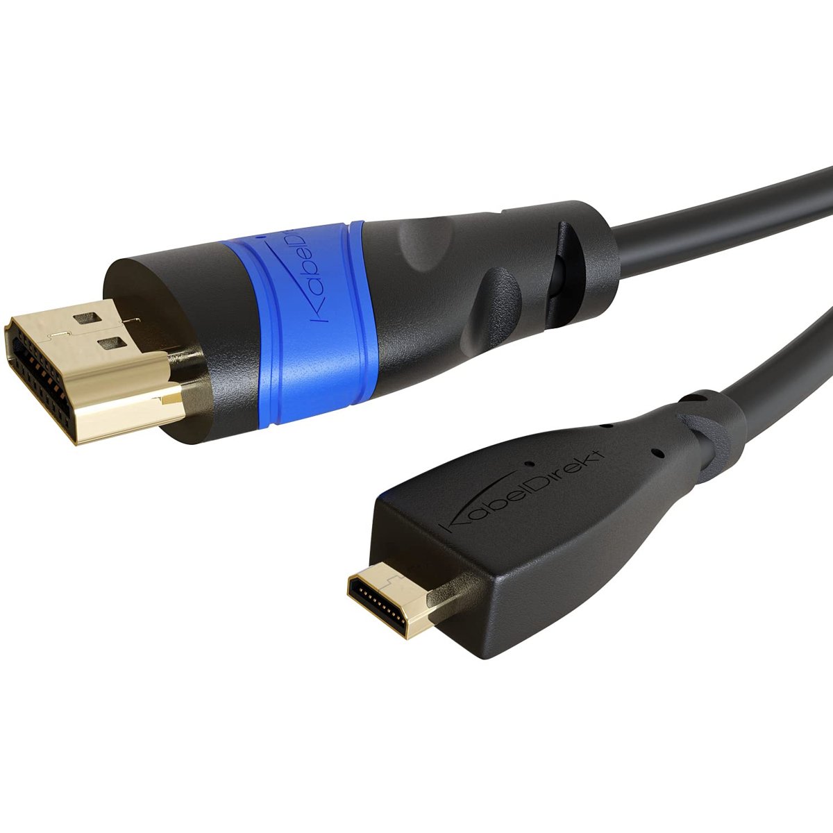 KabelDirekt – micro-HDMI kablosu – 2m – 4K@60Hz, çift yönlü